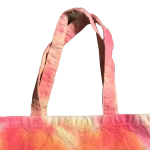Tie Dye Canvas Tote <b>Bag</b> Front Pocket Heavy Duty Letter Pattern Shoulder Handle Large Reusable Beach Grocery Shopping - Product Image 4