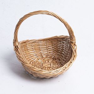 Meilleur prix, paniers décoratifs en rotin, faits à la main, couleur naturelle, paniers de rangement en rotin indien pour la maison, avec poignée - Product Image 6