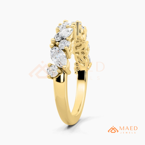 18K Gold Plated Moissanite Diamond <b>Ring</b> Diamond Wedding Band Fine Jewelry <b>Women</b> USA Luxury Bridal Anniversary Gift <b>Set</b> - Product Image 6