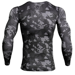 Custom Sublimated Compression Gym Shirts Long Sleeve BJJ Rashguard MMA <b>Mens</b> Rash Guard - Product Image 1
