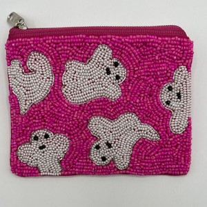 Luxury Seed Beads Coin Pouch Mash Embroidered Canvas Coin Purse Square Promotional Bag Mixed Colors Casual Style - Product Image 5