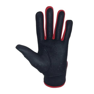 Gants de frappe de baseball en cuir noir et rouge pour hommes et femmes, antidérapants, respirants, avec paume antidérapante, sangle de poignet réglable en velcro, tailles XL, XXL, L - Product Image 4
