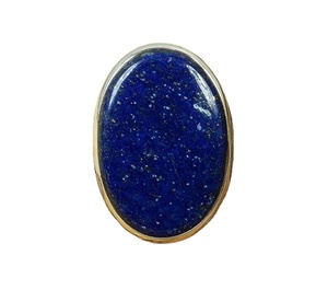 925 Sterling Silver Rose Gold Plated <b>Lapis</b> Oval Shape Women's Engagement <b>Ring</b> Jewelry Gift Trendy Bezel Setting Claw Setting - Product Image 1