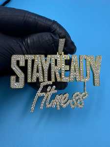 จี้เพชรโมอิสซาไนต์ VVS รูปตัวอักษร ชุบทองคำขาว 925 ประดับเพชรเต็มตัว จี้ฮิปฮอป ผ่านการทดสอบเพชร - Product Image 5