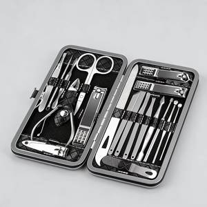 Stainless Steel Nail <b>Kit</b> 7 In 1 Portable <b>Manicure</b> Set With Case Classic Style For Adult - Product Image 1