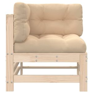 Canapé d'angle de jardin en tissu Oxford beige, 25,0 pouces, coton PP, mobilier d'extérieur élégant - Product Image 3