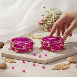 Viral 2026 Trendy High Quality Golden Kashmiri Jhumki Shining Ghungroo <b>Bangles</b> Wedding Party Wear Premium Wholesale Price - Product Image 2