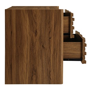 Midcentury Modern MDF Bedside Table with 2 Drawers Durable Handmade Design for Bedroom Use in Home & Hotel - Product Image 5
