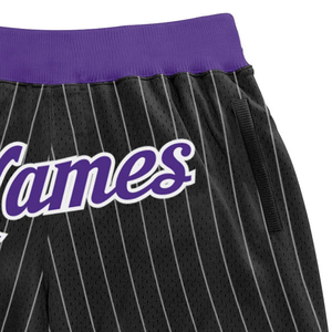 Pantalones Cortos de Baloncesto Sublimados en Morado y Negro para Hombre, Ropa Deportiva Ligera de Poliéster, Pantalones Cortos para Partidos de Equipo, Ropa de Competición - Product Image 2