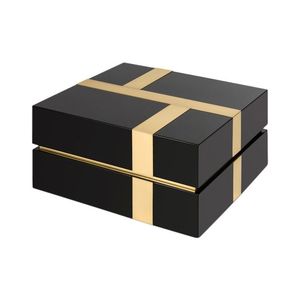 Boîte de rangement en bois artisanale avec incrustation en résine pour le rangement décoratif et les cadeaux - Product Image 4