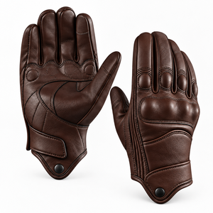 Gants de moto unisexes en cuir respirants pour l'été, équipement de motard tout-terrain, vente en gros - Product Image 5
