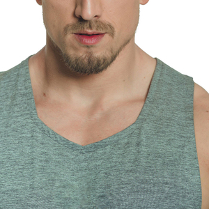 Camisetas sin mangas personalizadas OEM para correr, chaleco ajustado para hombre, camiseta deportiva acanalada para gimnasio y fitness. - Product Image 6