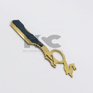 Hot Sale Dragon Finger gold plasma Razor Men's Beard Razor <b>Barber</b> Cut beautiful color <b>Blade</b> Changeable Mink Sustainable - Product Image 2