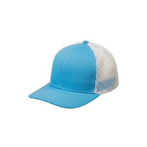 Unisex Trucker Cap Mesh Fabric 6-Panel Adjustable Size Gray Orange Color Blocking Casual Spring <b>Summer</b> <b>Hat</b> - Product Image 6
