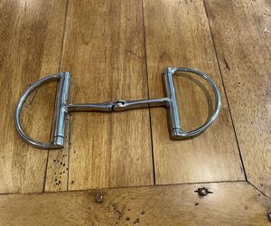 Bouche mince de haute qualité avec maillon de chaîne Western Riding Dee en acier inoxydable à charnière large pour cheval équestre - Product Image 2