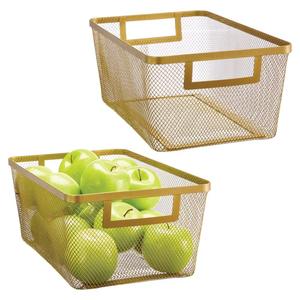 Panier de rangement en métal moderne et élégant, organisateur durable pour le salon - Product Image 2