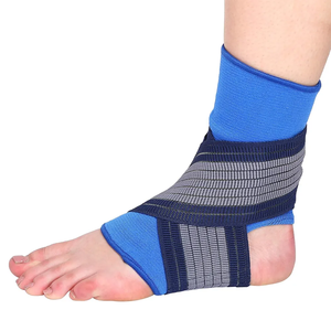 Manchon de compression de cheville bleu à motifs QUIRE SPORTS, chaussette de soutien élastique pour la cheville, pour le soulagement de la fasciite plantaire, équipement de sport et de fitness - Product Image 1