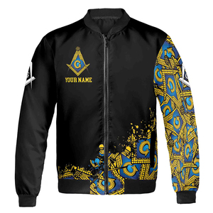 Customize Name Lodge Name A.F. & A.<b>M</b>. Masonic Freemason Bomber <b>Jacket</b> <b>S</b>-5XL High Quality Custom Made 2026 <b>Jackets</b> - Product Image 6
