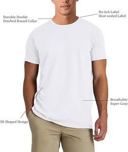เสื้อยืดแขนสั้นสำหรับออกกำลังกายและวิ่งสำหรับผู้ชายไซส์ใหญ่ ผ้าฝ้าย 100% ระบายอากาศได้ดี พิมพ์ลายตามสั่ง - ชุดกีฬา - Product Image 4