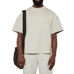 T-shirt Premium 100 % Coton pour Homme, Coupe Boxy Oversize, Manches Courtes, Jersey Personnalisé Streetwear, 270g, Tricoté Uni Teint - Product Image 6