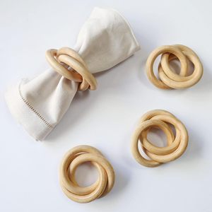 Juego de Servilleteros Decorativos de Madera, Accesorios de Mesa Rústicos Hechos a Mano para Decoración de Banquetes, Hoteles y Restaurantes - Product Image 1