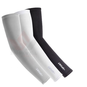 Mangas de compresión unisex blancas de poliéster y elastano, protección solar anti-UV, para ciclismo al aire libre, deportes, enfriamiento con hielo, transpirables, para adultos, 120g - Product Image 6
