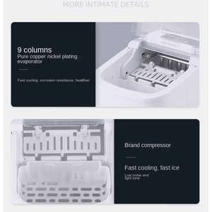 PSZ6Y10 Home Ice Maker for Outdoor <b>Camping</b> 12kg/day Bullet Ice Production PVC BPA Free Quick Coffee Ice - Product Image 4