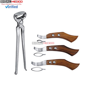 Coupe-ongles de fer à cheval 12 pouces, pince à clous de fer à cheval, 5 couteaux de fermeur, ensemble de couteaux à sabots, qualité supérieure, acier inoxydable allemand, réutilisable - Product Image 2