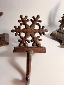 Premium Eco-Friendly Metal Christmas Stocking Hanger Decorative Mantel Hooks with Custom <b>Print</b> for Holiday Season Feltsocks - Product Image 3