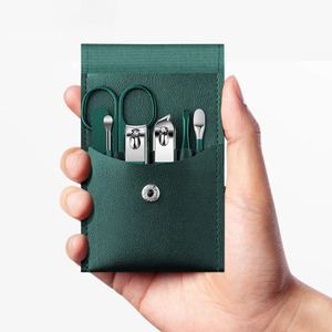 Ensemble de manucure portable de luxe 7 pièces, kits de pédicure, ensemble de coupe-ongles colorés, outils de soins personnels, ciseaux à sourcils - Product Image 4