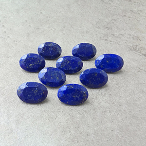 Pierre précieuse naturelle Lapis Lazuli facettée ovale calibrée de qualité AAA+, pour la fabrication de bijoux - Product Image 3