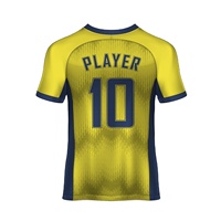 Maillot de football authentique personnalisé de haute qualité, respirant, imprimé par sublimation, 100% polyester, séchage rapide, léger, demi-maillot