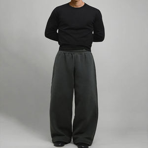 กางเกงวอร์มเอวสูงลำลองผ้าฝ้ายฟลีซไซส์ใหญ่สำหรับผู้ชาย รุ่นปี 2026 กางเกงแทร็คทรงหลวม ผ้าหนา 600 กรัม - Product Image 5