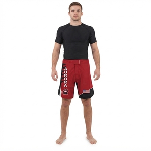 Shorts de combat MMA personnalisés pour hommes en microfibre de polyester, anti-humidité, coupe athlétique, pour entraînement de sports de combat et BJJ - Product Image 1