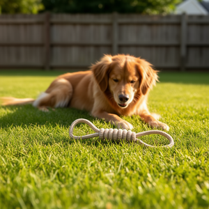 Jouet pour chien Yommy Rope, 38 cm, en fibres naturelles, jouet à mâcher pour animaux de compagnie - Product Image 3