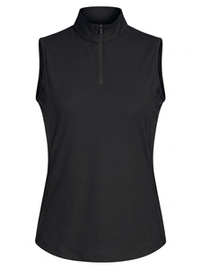 Chaleco de equitación para mujer, sin mangas, con media cremallera y cuello alto, top deportivo para montar a caballo y actividades al aire libre - Product Image 3