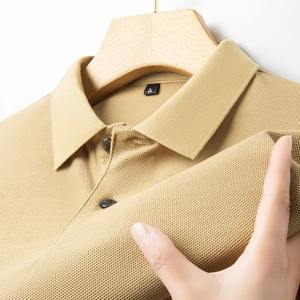 T-shirt Homme 100% Coton Jersey Été 2026 Décontracté Manches Courtes Respirant Broderie Avant Écologique pour Golf et Sports - Product Image 1