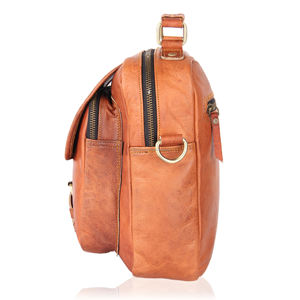 Bolso de cuero de cabra genuino de calidad de exportación Vintage para mujer, hecho a mano bolso de hombro, bolsos cruzados de cuero de grano completo - Product Image 4