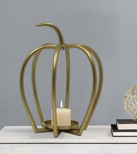 Apple shape modern metal candle holder Carved <b>Candlestick</b> Stand for Wedding Centerpieces, Home Decor, and Events" - Product Image 2