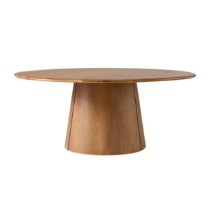 Stylish <b>Round</b> <b>Wooden</b> <b>Coffee</b> <b>Table</b> With Tapered Base For Living Room Furniture Minimalist Design Home Decor - Product Image 1