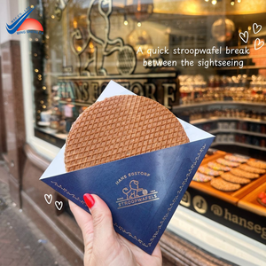 Manchon pour gaufres anti-graisse avec impression couleur intégrale |   Pochette en papier pliée pour les gaufres chaudes - Product Image 1