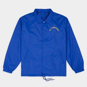 Arizona Embroidered Coach <b>Jacket</b> <b>Men's</b> Blue Windproof Casual <b>Long</b> Sleeve Turn-down Collar Polyester Shirt <b>Jacket</b> - Product Image 5