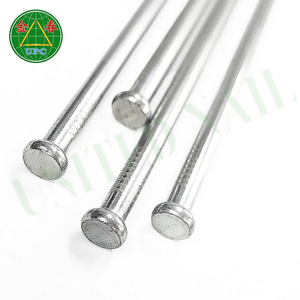 Clou en acier au carbone à tige lisse, prêt pour chantier, clou en fer brillant galvanisé, clou Comon 4.9x295 mm pour construction bois, approvisionnement Vietnam - Product Image 1