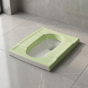 Green Double Color Popular OEM <b>Ceramic</b> Squatting <b>Pan</b> Bathroom Toilet - Indian Sanitary Ware Export WC <b>Pan</b> - Product Image 5