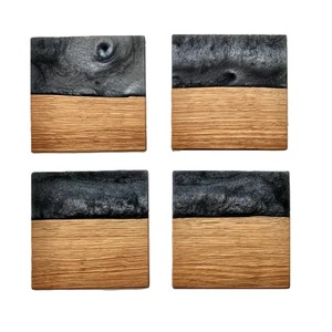 Premium Wood <b>Epoxy</b> <b>Resin</b> Inlay Square Coaster For Home Hotels Restaurant Chic <b>Table</b> Pad For Home Office <b>Table</b> Homedecor Accent - Product Image 1