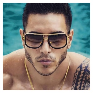 New Arrival Wholesale Brand Designer Custom Logo Fashion Women Square Vintage Metal Frame Mens Sun Glasses <b>Sunglasses</b> - Product Image 1
