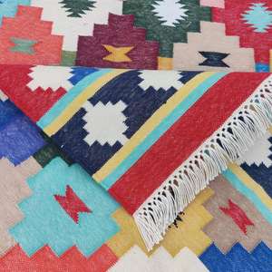 Cotton Flatweave Rug <b>Runner</b> <b>For</b> Kitchen Entryway Bedroom And <b>Hall</b> 018 - Product Image 4