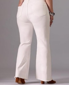 Women's Modern Independent Confident Strong Successful Motivation & Inspiration <b>Boot</b> Cut Cotton Jeans-Eco-Friendly Vintage Style - Product Image 2