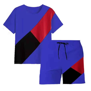 Conjunto Deportivo de Verano Vintage ODM Unisex Ecológico de Algodón, Talla Grande, 2 Piezas, Camiseta y Pantalones Cortos para Hombre, Cuello Redondo, HAWK EYE SPORTS - Product Image 1