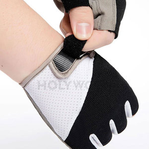 Gants de cyclisme d'hiver en cuir légers à demi-doigts pour hommes, respirants et antidérapants, pour le cyclisme longue distance - Product Image 4